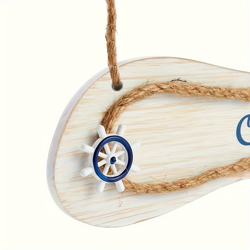 Houten Flip-Flop Wanddecoratie - Nautische Stijl voor een Zomerse Uitstraling