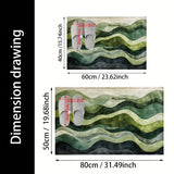 Geometrische Golf Badmat – Perfect voor Badkamer of Entree