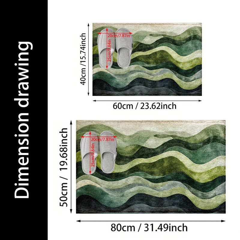 Geometrische Golf Badmat – Perfect voor Badkamer of Entree