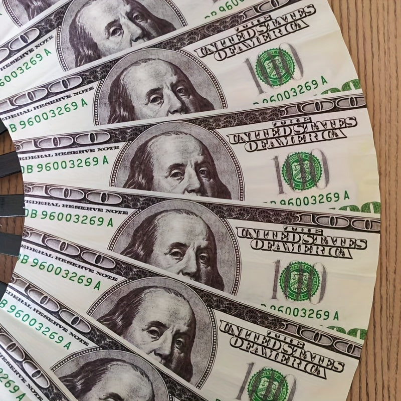 Grote Geld Print Vouwfan – Ideaal voor Festivals en Feesten