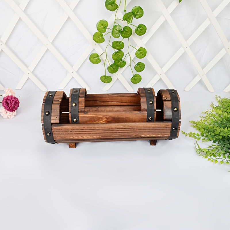 Vintage Houten Bloembak Set – Stoere Eyecatcher voor Binnen en Buiten