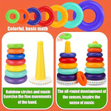 Educatieve Kleurige Regenboog Stacking Toren – Versterk Kleurherkenning en Motoriek