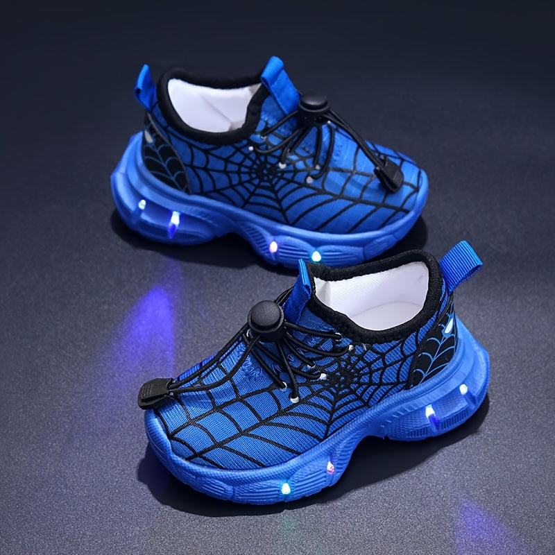Joris' Spinnenweb Sneakers met LED-verlichting - Voor Speelse Kinderen