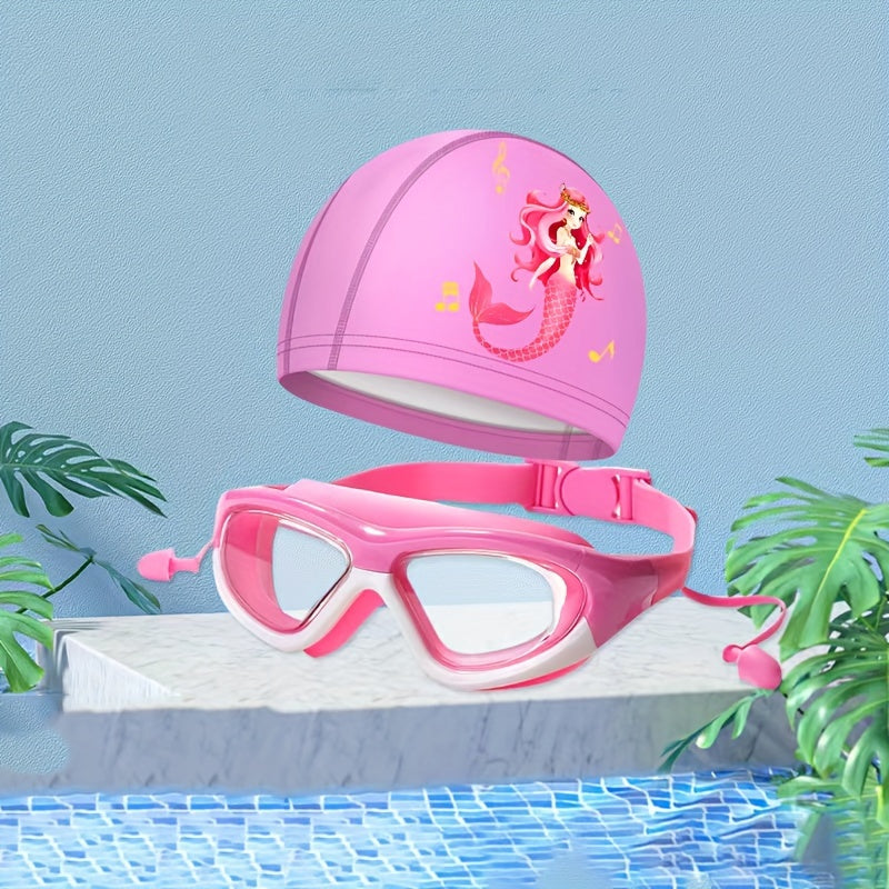 Zeemeermin Zwembril en Badmuts Set voor Kinderen – Comfort & Speelse Bescherming in het Water