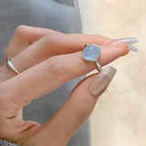 Aquamarijn Zilveren Ring – Nerida