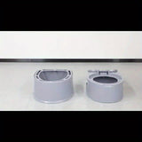 Portabel Grijs PVC Toilet - Comfortabel en Handig voor Kamperen en Noodgebruik