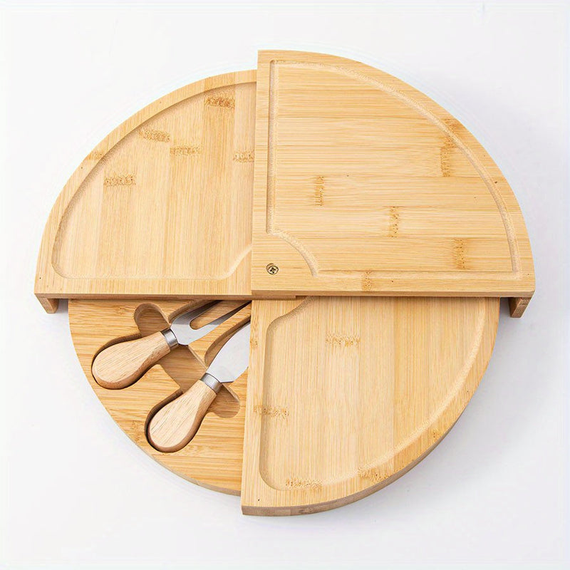 Bamboe Delights Kaas- en Snackplank Set – Origineel en Praktisch voor Gezellige Momenten