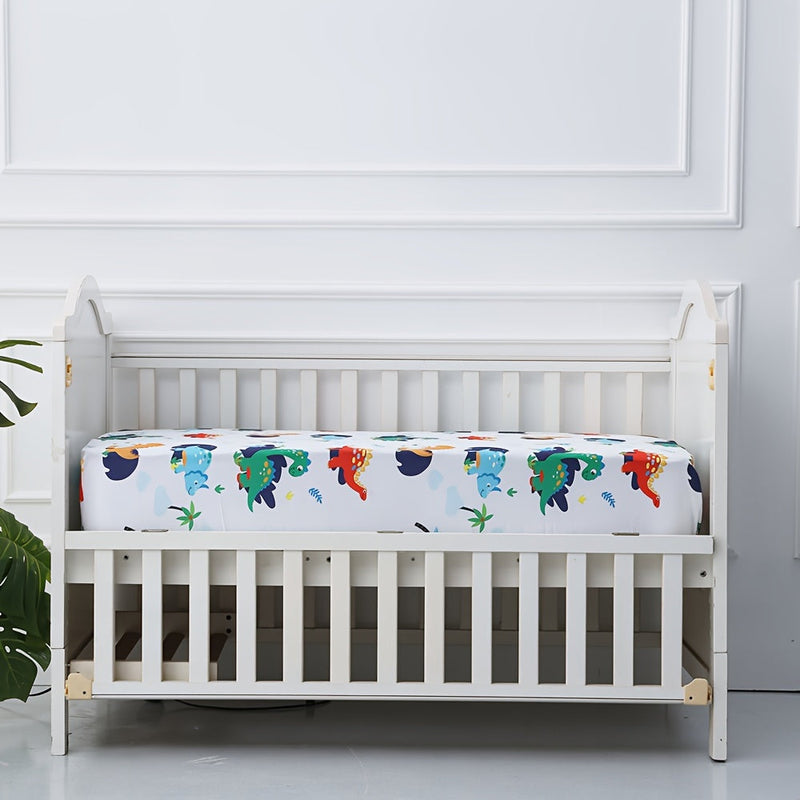 Zachte Dierenprint Wieg Lakens – 4-Delige Set voor Comfort en Stijl in de Babykamer