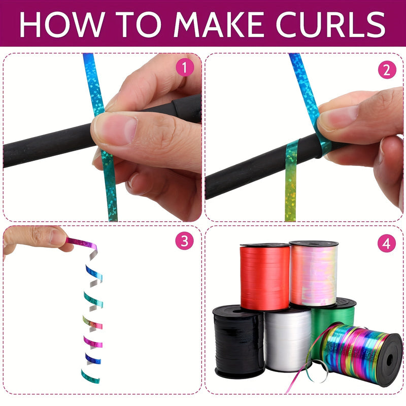 Holografische Curling Ribbon Set – Perfect voor Feestdecoraties en Geschenkverpakking