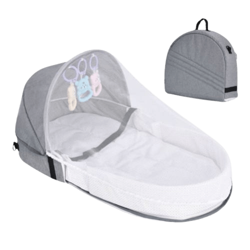 Vouwbaar & draagbaar babynest met muskietennet – Slaapinsel Cosina