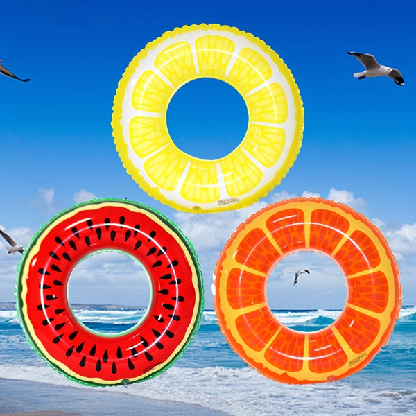 Fruit-Thema Opblaasbare Zwembad Floats – Set van 3 Duurzame Ringen