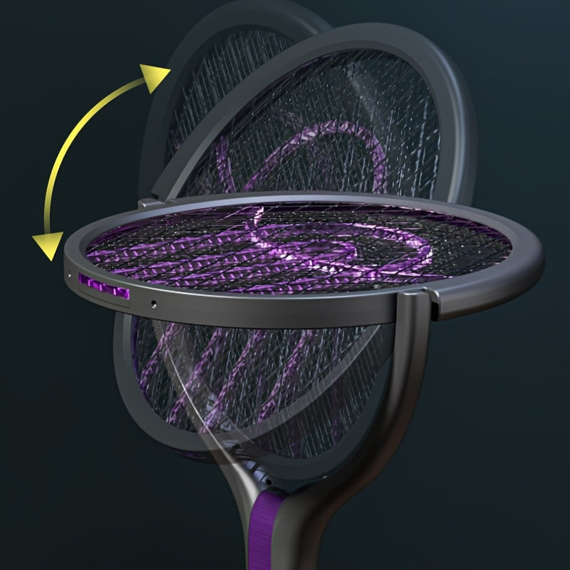 Vouwbare Elektrische Muggen Zapper – Oplaadbaar met Uitschuifbare Steel