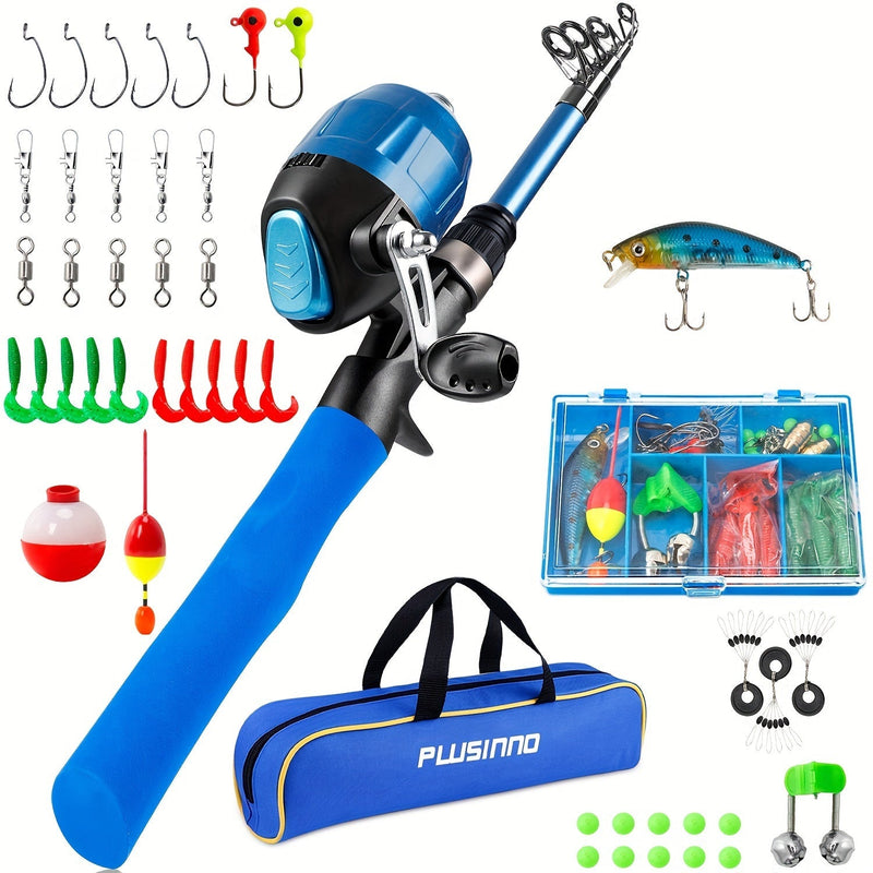 Complete Beginner Telescopische Vissroede & Spoelset met Draagtas en Aasdoos