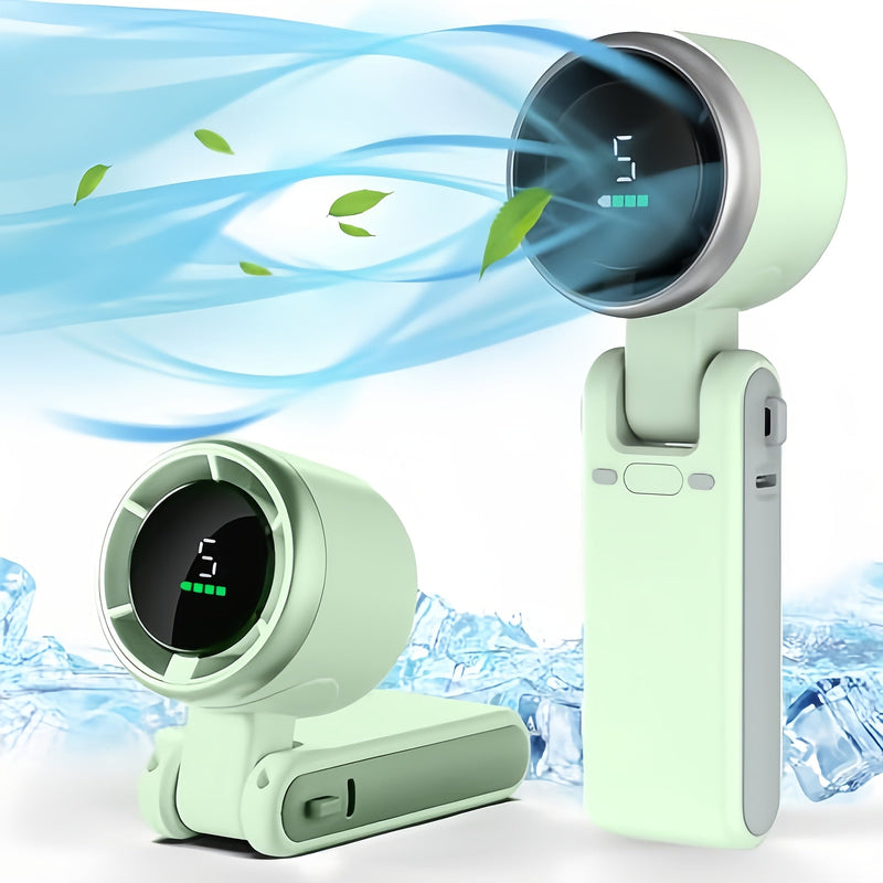 Compact Turbo Handheld Ventilator – 3-in-1 USB Oplaadbaar met 5 Snelheden