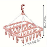 Opvouwbaar Wasrekje met Klemmen – Ruimtebesparend en Praktisch voor Klein Wasgoed