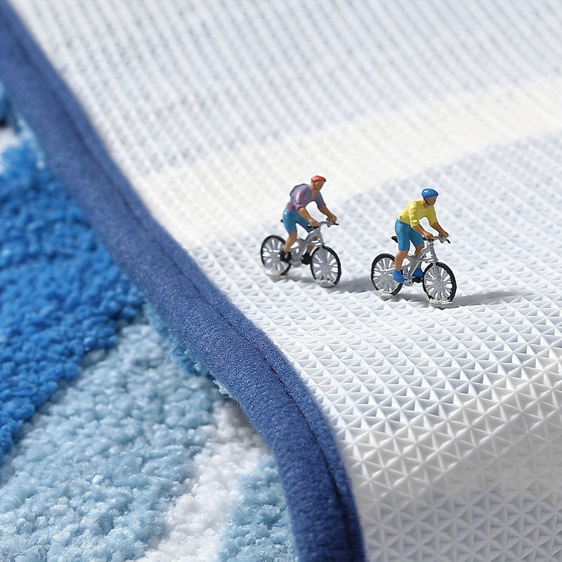 Geometrisch Badkamer Tapijt – Absorberend en Zacht met Non-Slip Onderkant