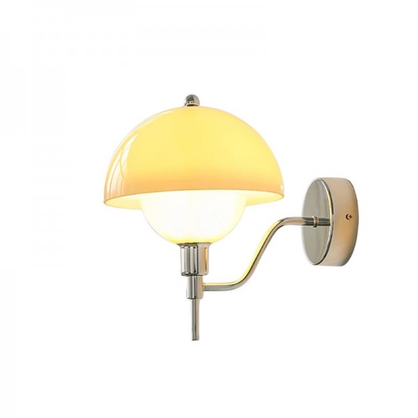 Crème Paddenstoel Hal Wandlamp – Een Vleugje Natuur geïnspireerde Elegantie