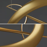 Elegante Cirkelvormige Metalen Kroonluchter