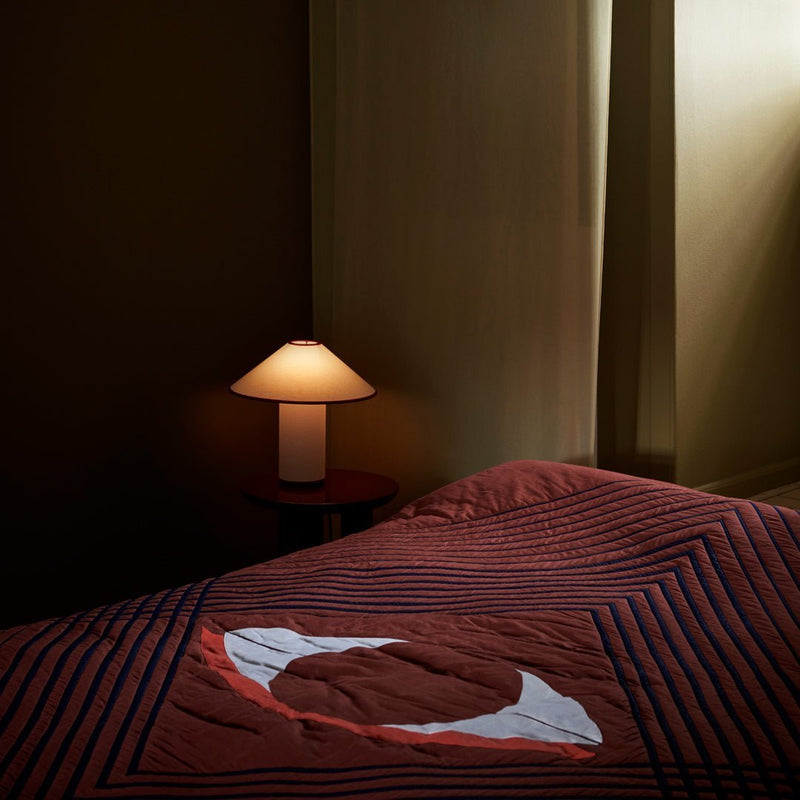 Tafellamp met stoffen kap – Lunara