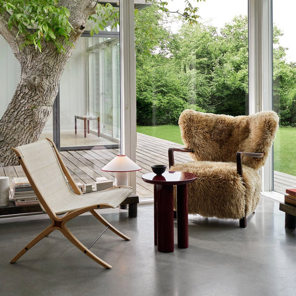 Tafellamp met stoffen kap – Lunara