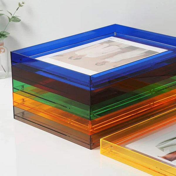 Vibrant Acryl Display Frame – Hedendaagse Kleurrijke Fotohouder