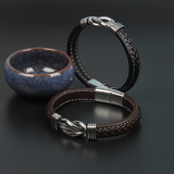 Infinity-Armband | Leer-Knoop-Armband