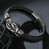Infinity-Armband | Leer-Knoop-Armband