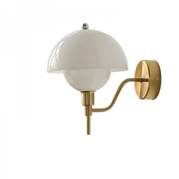 Crème Paddenstoel Hal Wandlamp – Een Vleugje Natuur geïnspireerde Elegantie
