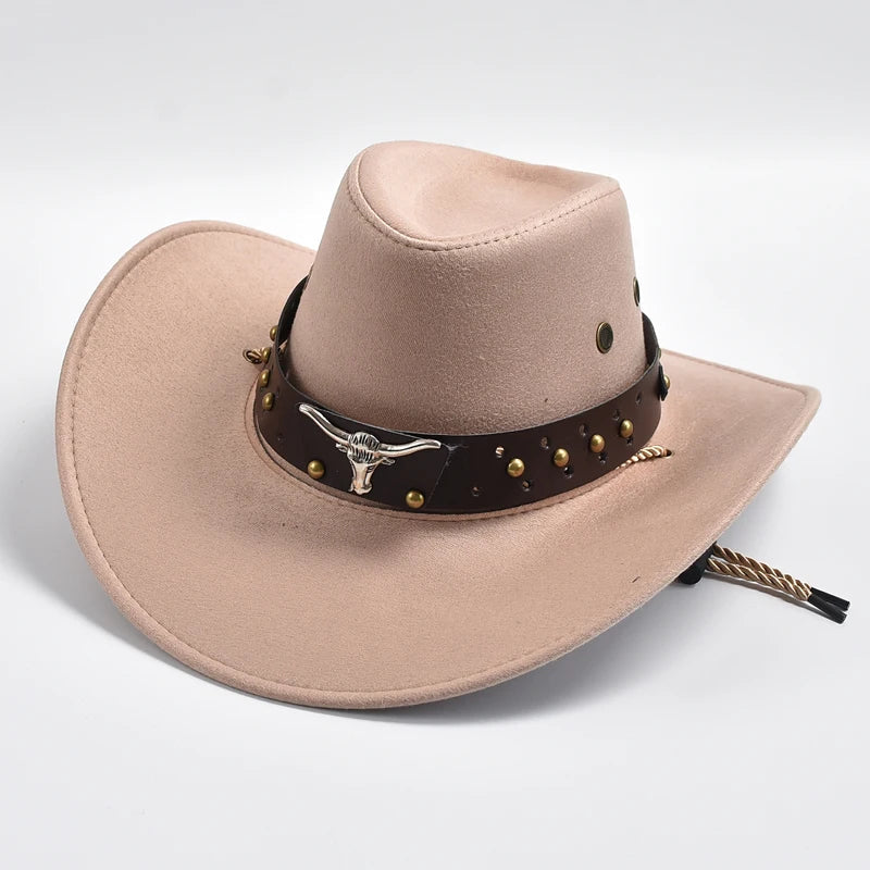 Cowboy Hoed | Klassiek Model | Vegan Leer & Gevlochten Kinband