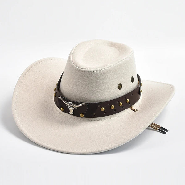 Cowboy Hoed | Klassiek Model | Vegan Leer & Gevlochten Kinband