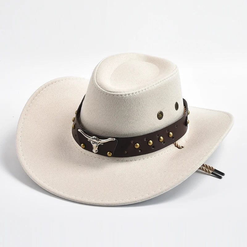 Cowboy Hoed | Klassiek Model | Vegan Leer & Gevlochten Kinband