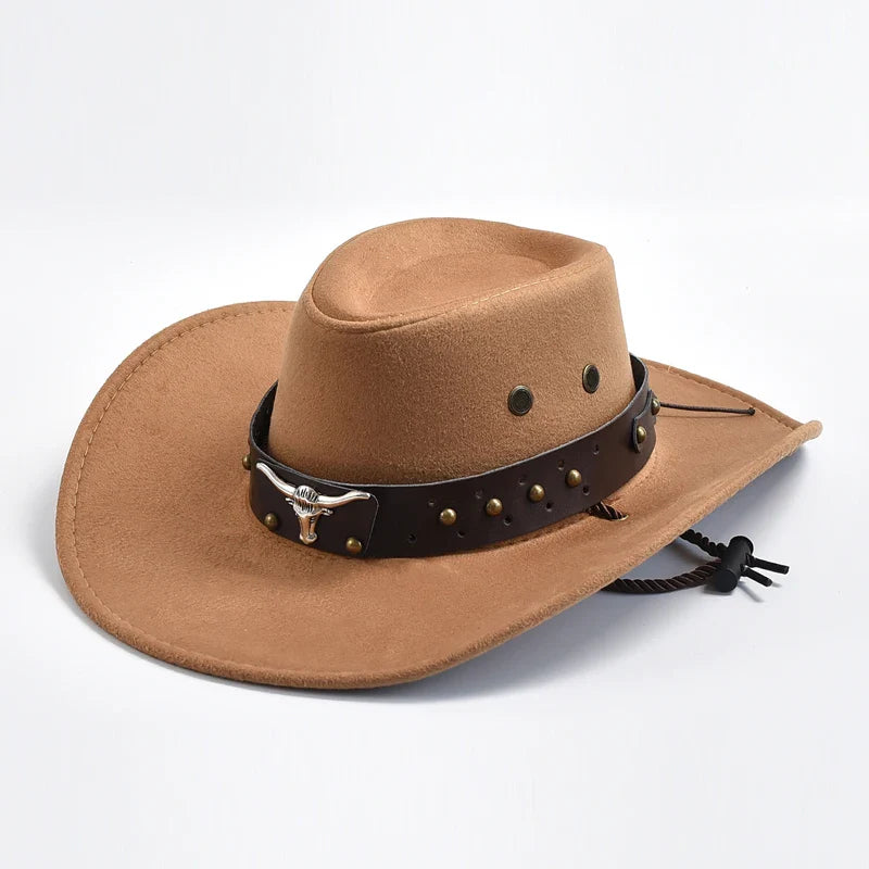 Cowboy Hoed | Klassiek Model | Vegan Leer & Gevlochten Kinband