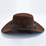 Cowboy Hoed | Klassiek Model | Vegan Leer & Gevlochten Kinband