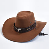 Cowboy Hoed | Klassiek Model | Vegan Leer & Gevlochten Kinband