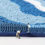 Geometrisch Badkamer Tapijt – Absorberend en Zacht met Non-Slip Onderkant
