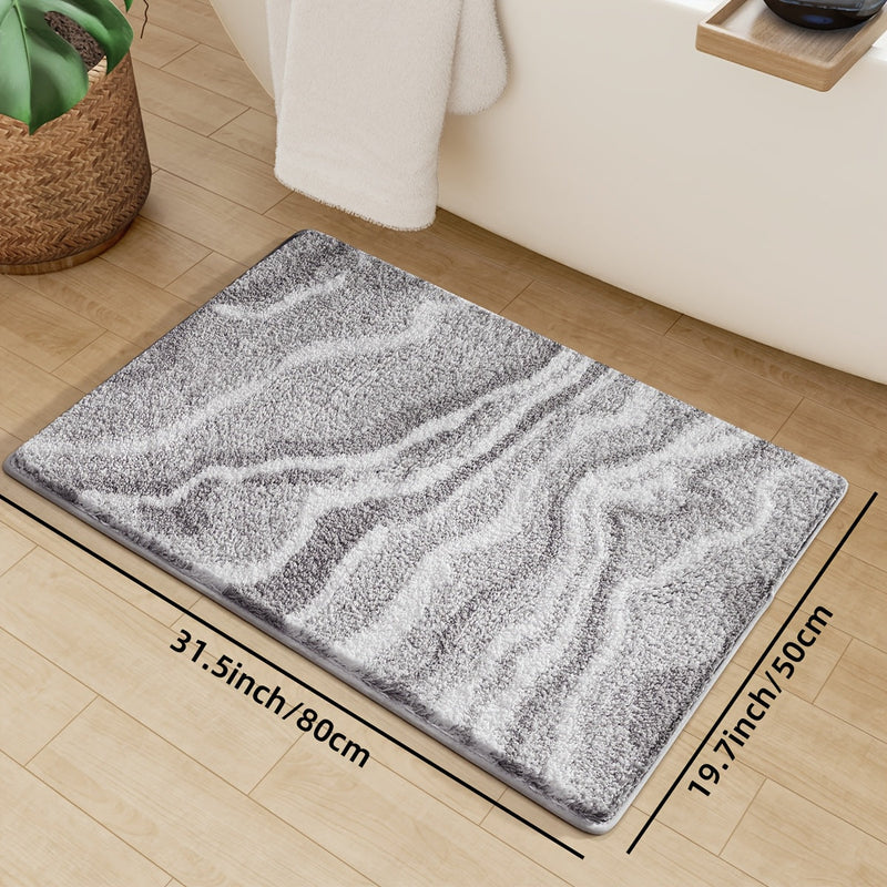 Fluffy Flocking Badmat – Absorberend en Zacht voor Badkamer of Keuken