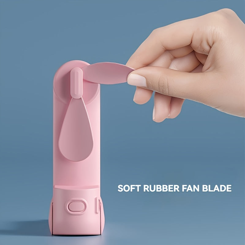 Mini Handheld Ventilator – 2-in-1 USB Oplaadbare Fan met Schattige Konijnvorm voor Reizen en Zomer