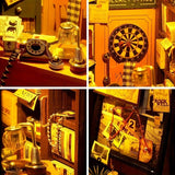 Detectivebureau DIY Miniatuur Huis – 3D Puzzelset met Verlichting voor Creatieve Hobbyisten