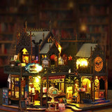 Betoverend Boekenhuis – 3D Houten Puzzel met Magische Verlichting