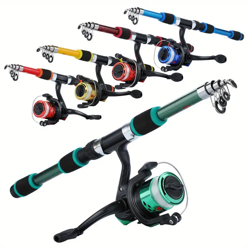 1,8m Telescopische Hengelset met Spinning Reel en Complete Accessoires