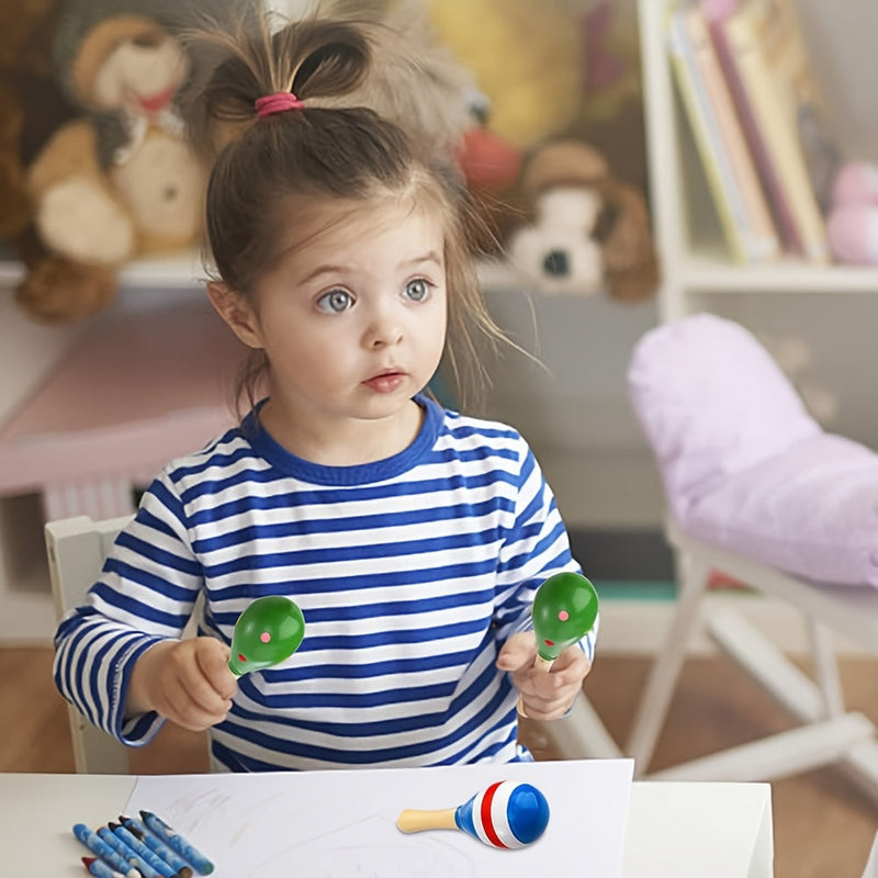 MelodyWood Houten Maraca - Speels Muziekinstrument voor Kinderen
