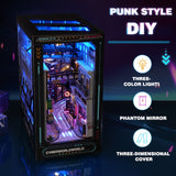Cyberpunk DIY Cabin Kit – 3D Model voor Woningdecoratie met Verlichting