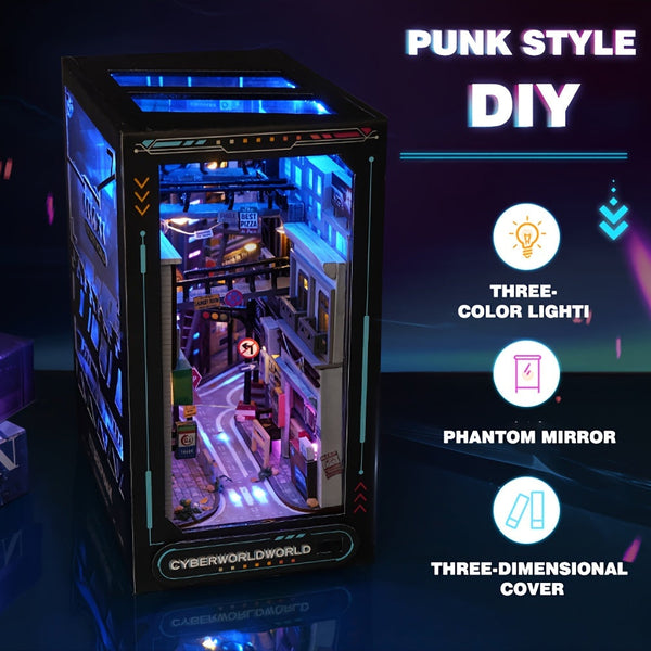 Cyberpunk DIY Cabin Kit – 3D Model voor Woningdecoratie met Verlichting