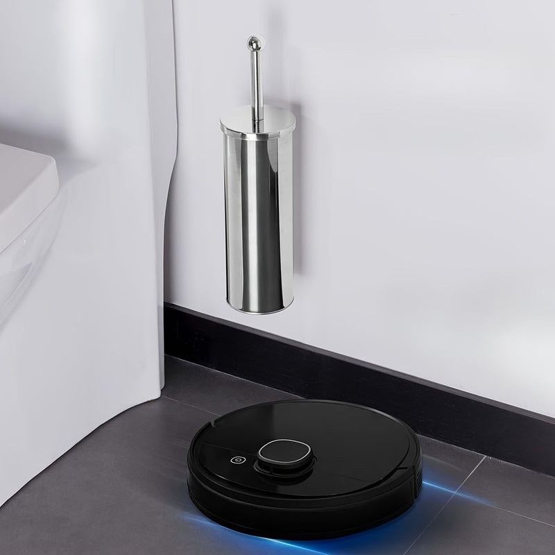 Toiletborstel met Lange Steel en Hygiënische Houder – Duurzaam en Stijlvol