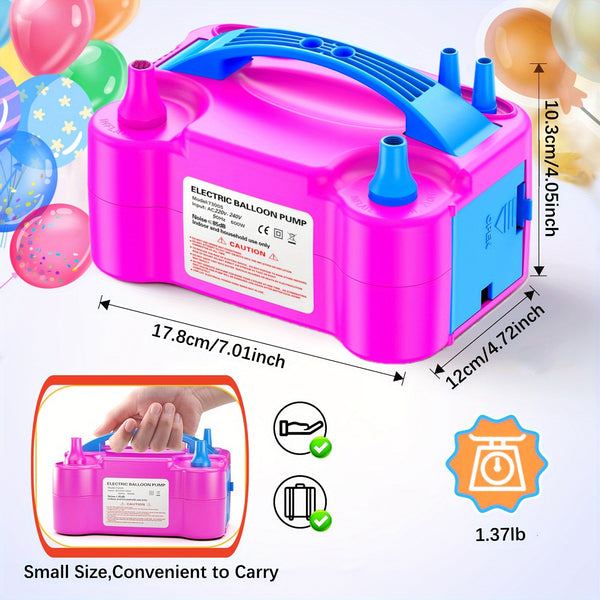 Dual Nozzle Elektrische Ballonpomp – Snel en Makkelijk Ballonnen Opblazen