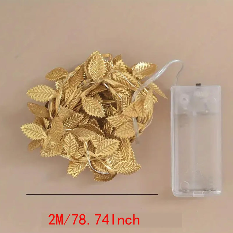 Gouden Bladeren Fairy Lights - Elegante Verlichting voor Tafelsetting en Feesten