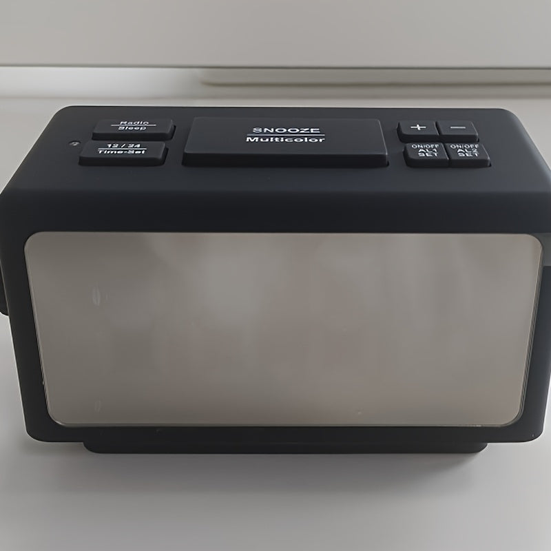 RGB Spiegel Wekker met LED-display en Radiofunctie – Trendy Wekker voor je Kamer