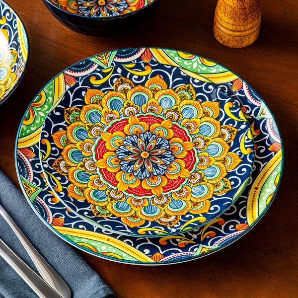 24-delige Diner Set – Steengoed in Bohemien Stijl
