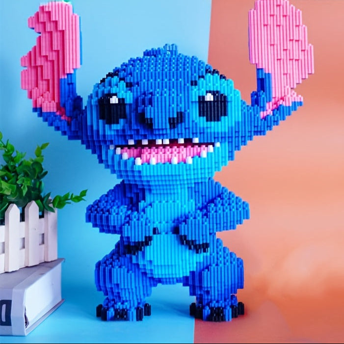 Stitch 3D Bouwpuzzel – Kleurrijk en Gedetailleerd Model voor Creatieve Bouwers