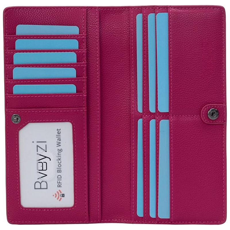 Ultra-dunne RFID-blokkerende leren kaartenportemonnee – Renée